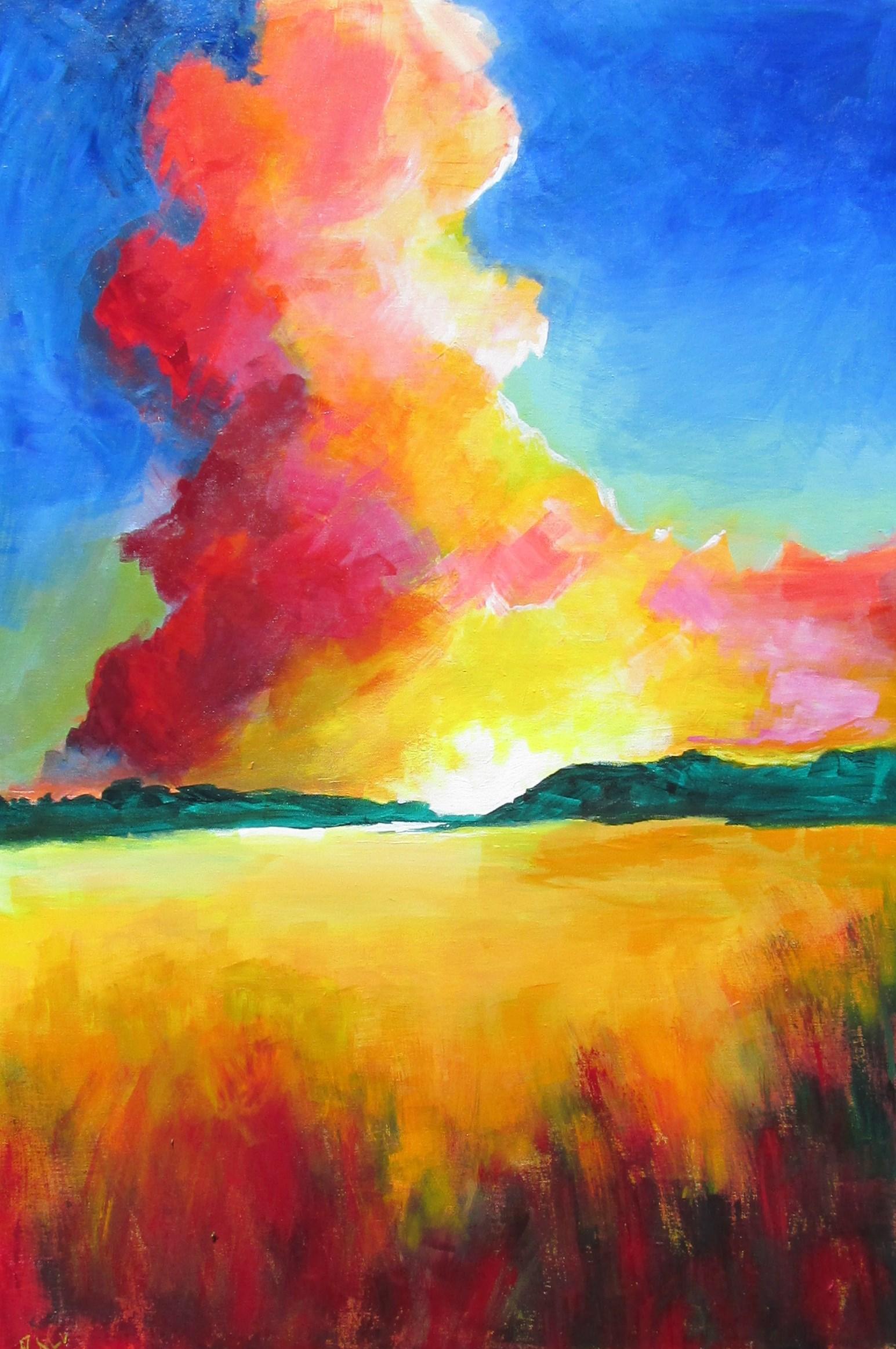 Weldon Ball Landscape Painting - Hidden Sun, Original Painting