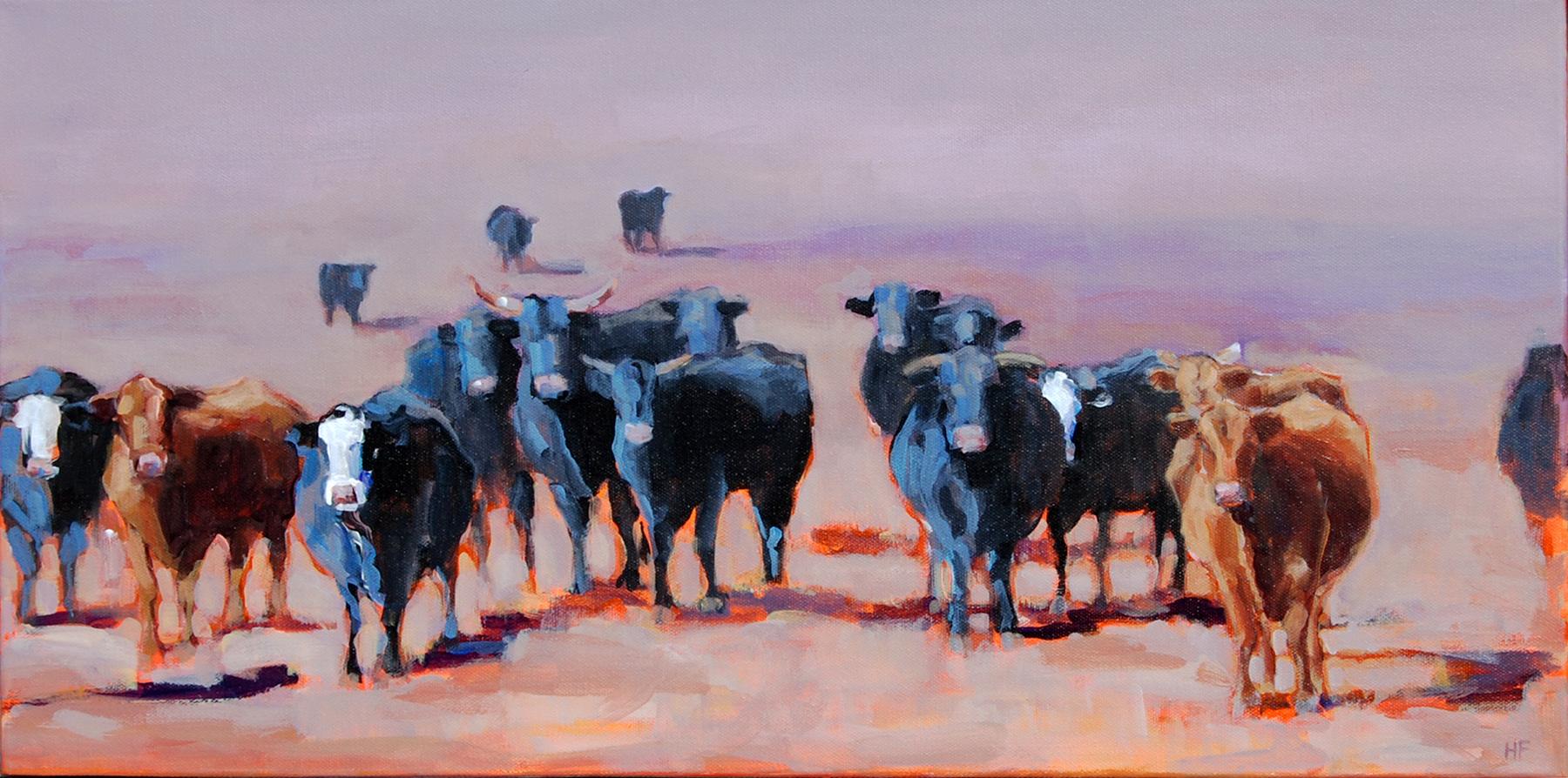 Heather Foster Animal Painting - Gathering on the Plains, Original Painting