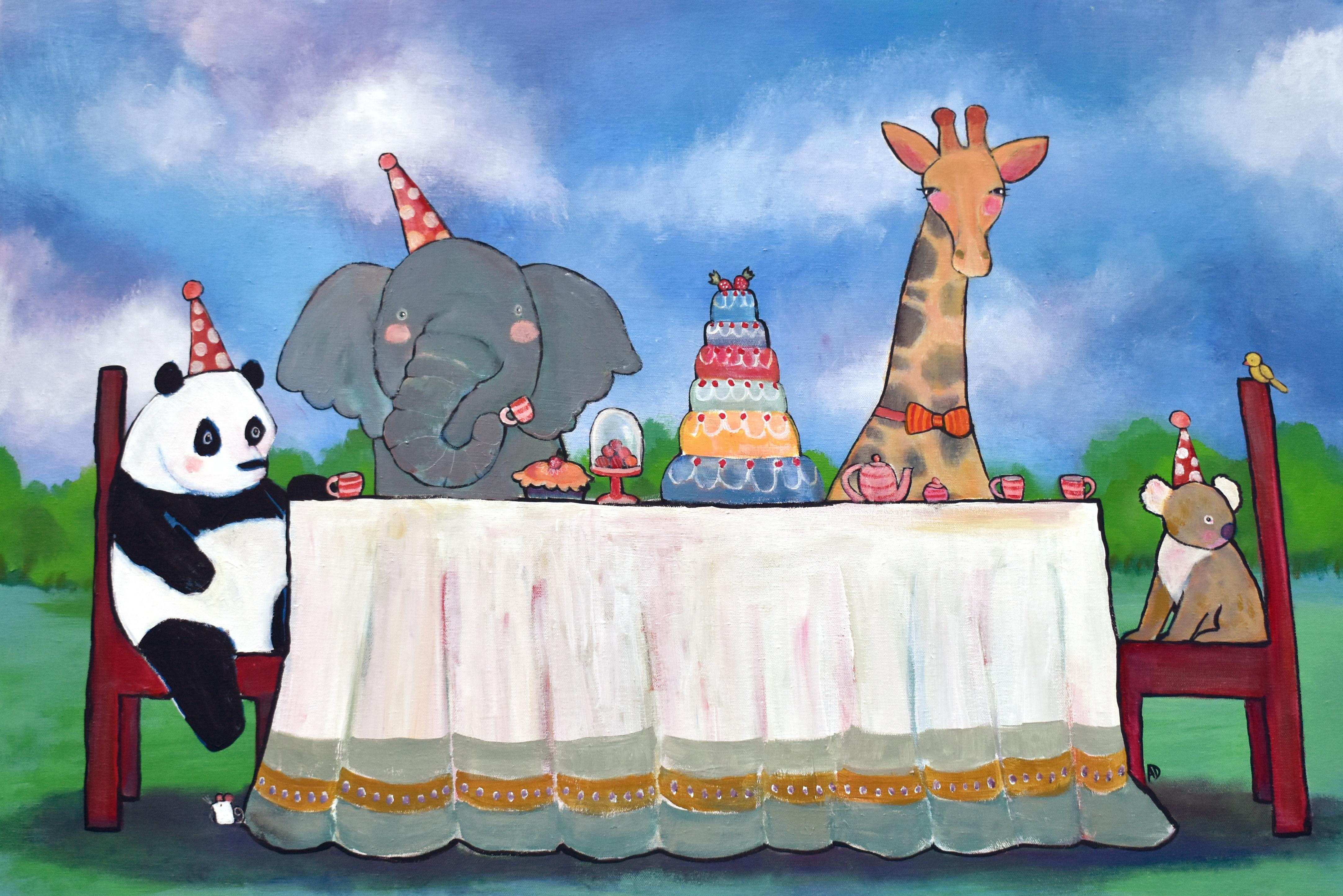 The Elephant's Tea Party, Original Painting