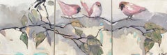 Pink Bird Club, Oil Painting