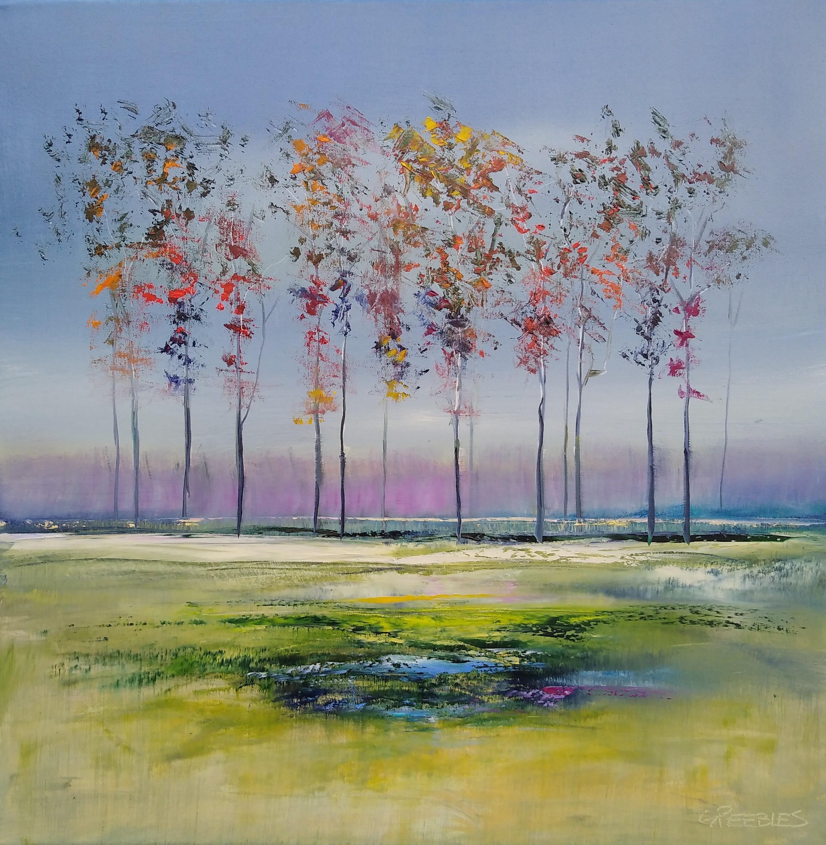 Autumns Strong Hold, peinture à l'huile - Art de George Peebles