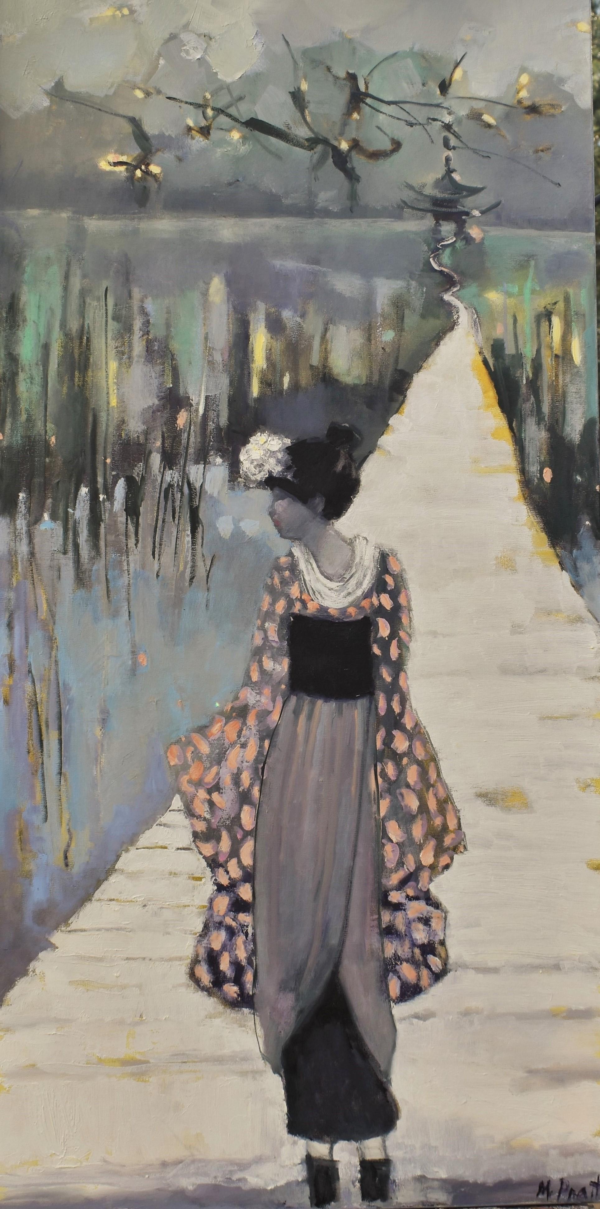 Figurative Painting Mary Pratt - Peinture à l'huile - Geisha On Boardwalk
