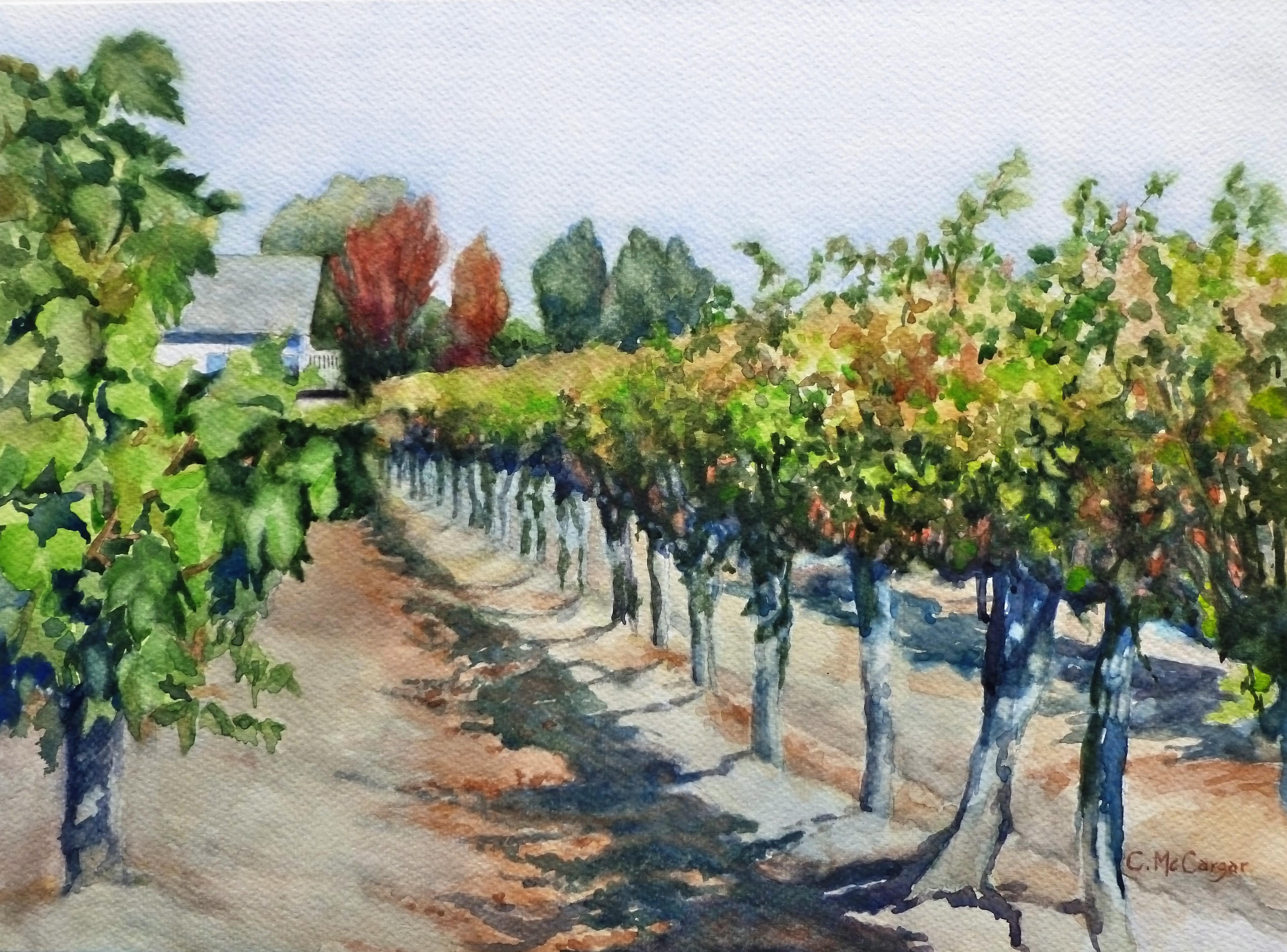 November in the Vineyard, Original Painting - Art by Catherine McCargar