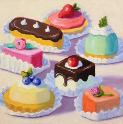 Pastries françaises, peinture à l'huile