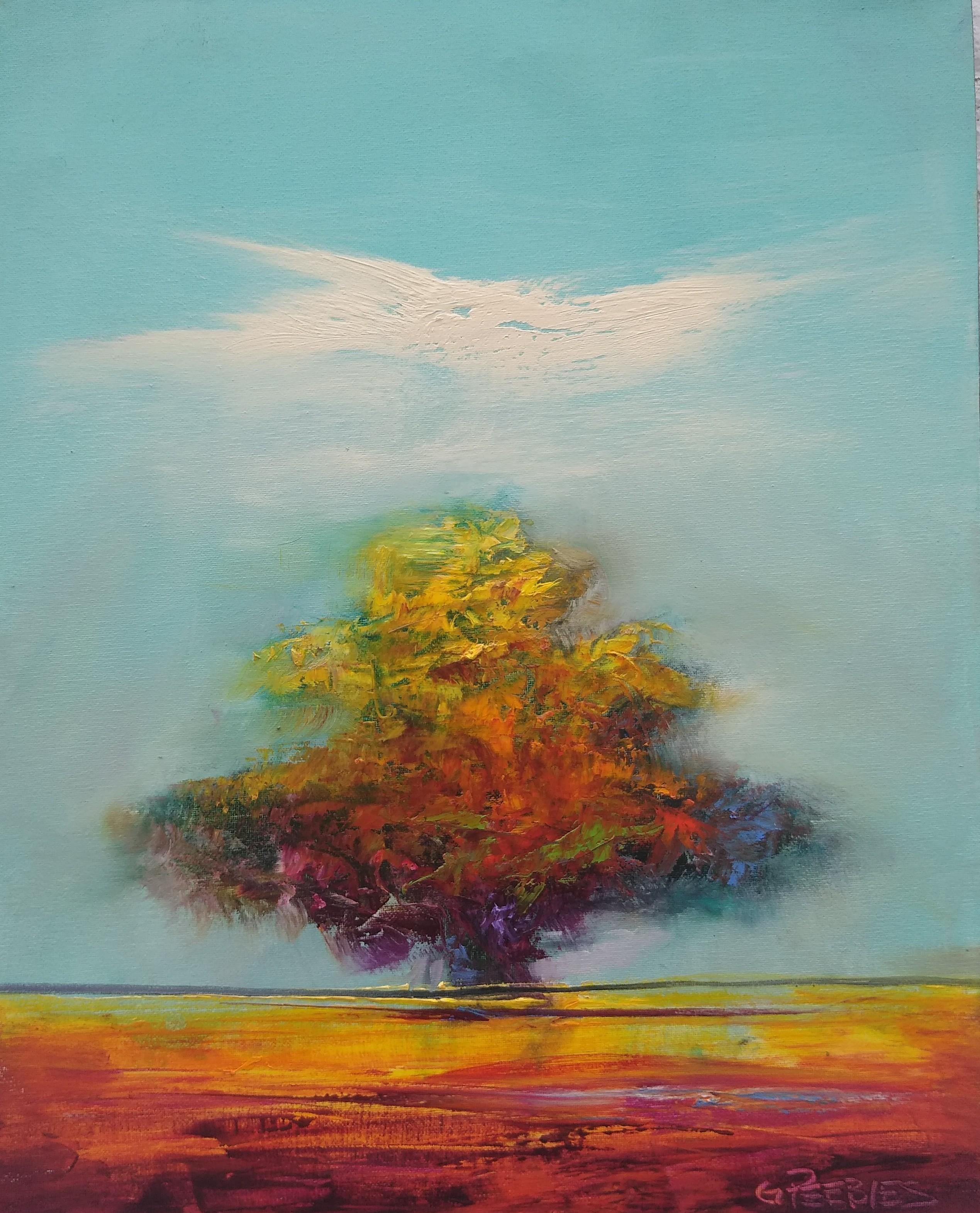 George Peebles Landscape Painting - October Maple, Oil Painting