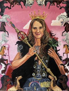 Queen of Wands I, Oil Painting