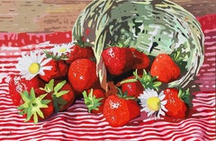 Basket of Strawberries, Original Painting