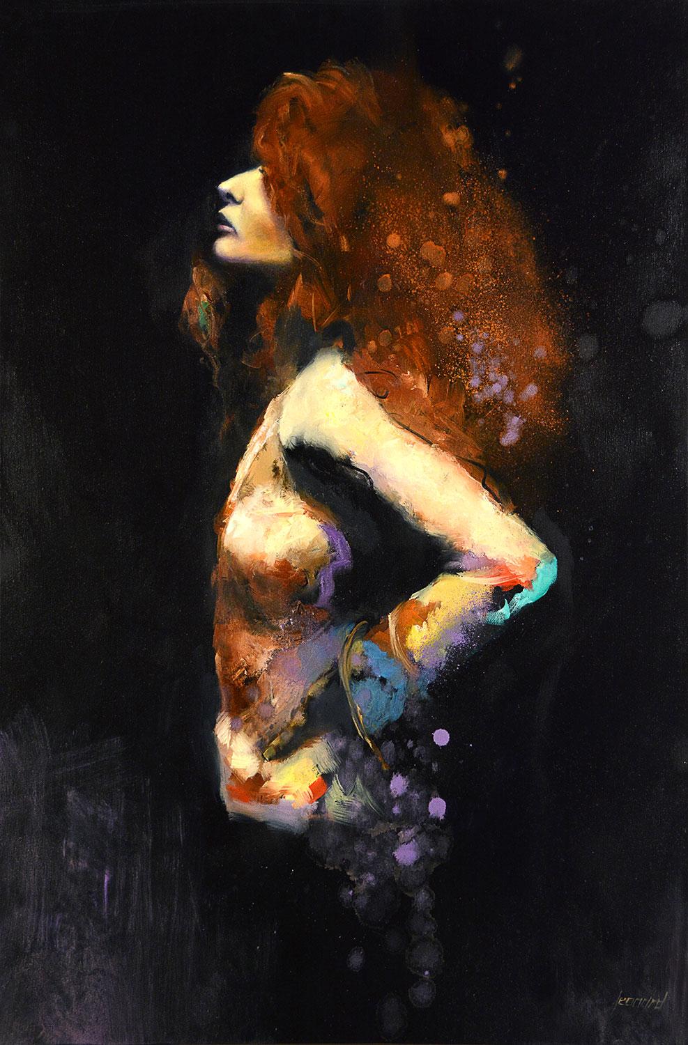 Woman with Red Hair, Oil Painting - Art by Gary Leonard