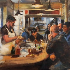 Oyster Bar, Oil Painting