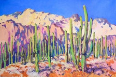 The Land of Saguaro Cactuses, Oil Painting
