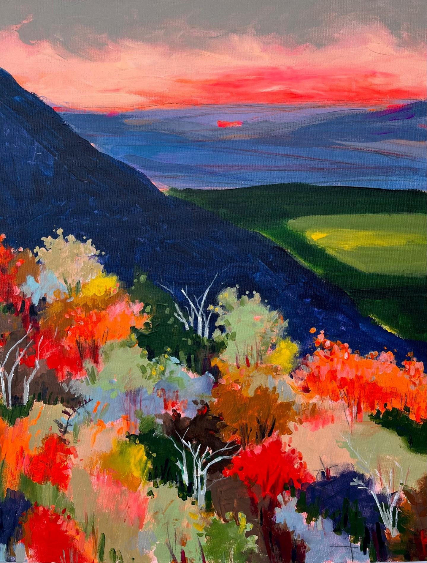 Dawn Over the Foliage, Original Painting - Art by Rebecca Klementovich