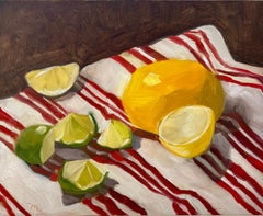 Lemons, Limes and Lots of Stripes, Oil Painting