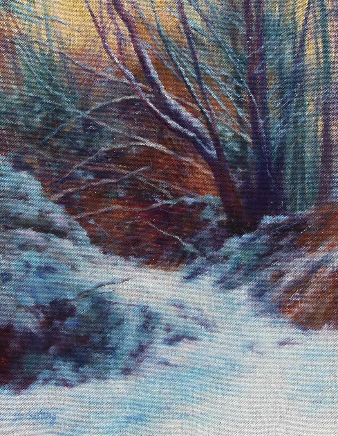 Jo Galang Landscape Painting - First Snow, Oil Painting