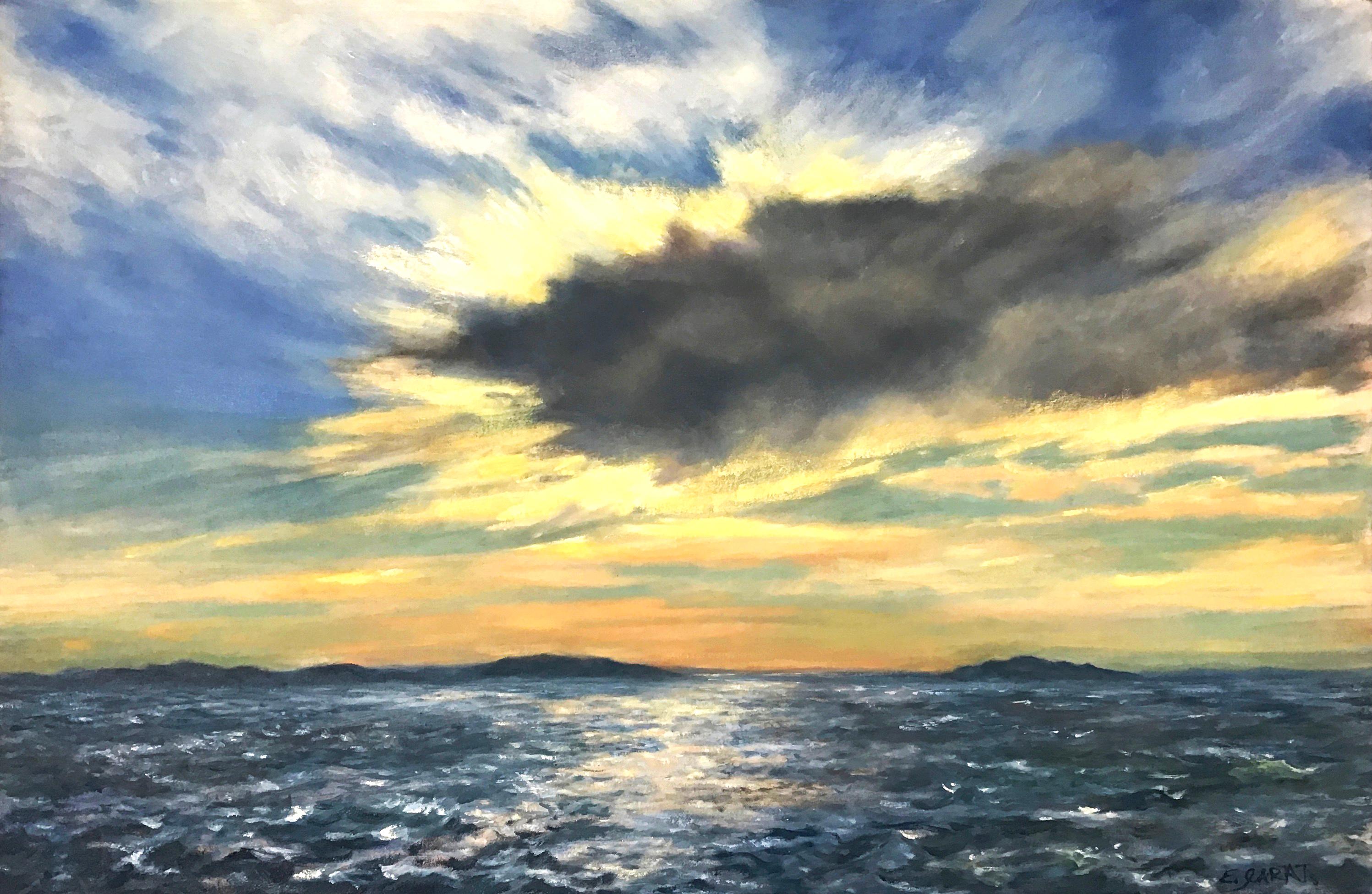 Ocean No. Five, Oil Painting - Art by Elizabeth Garat