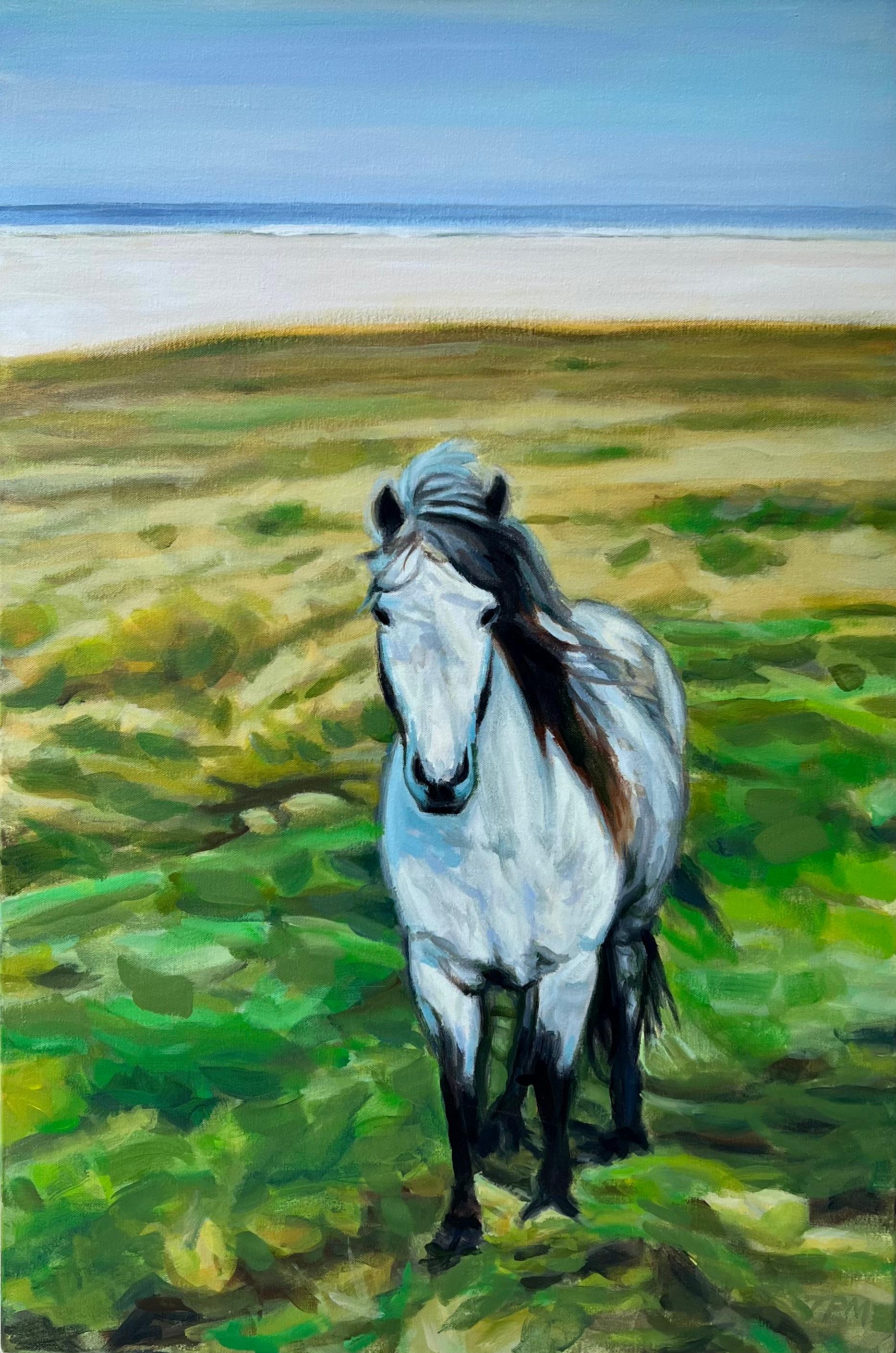 Tom Manziano Animal Painting - Lone Stallion, Original Painting