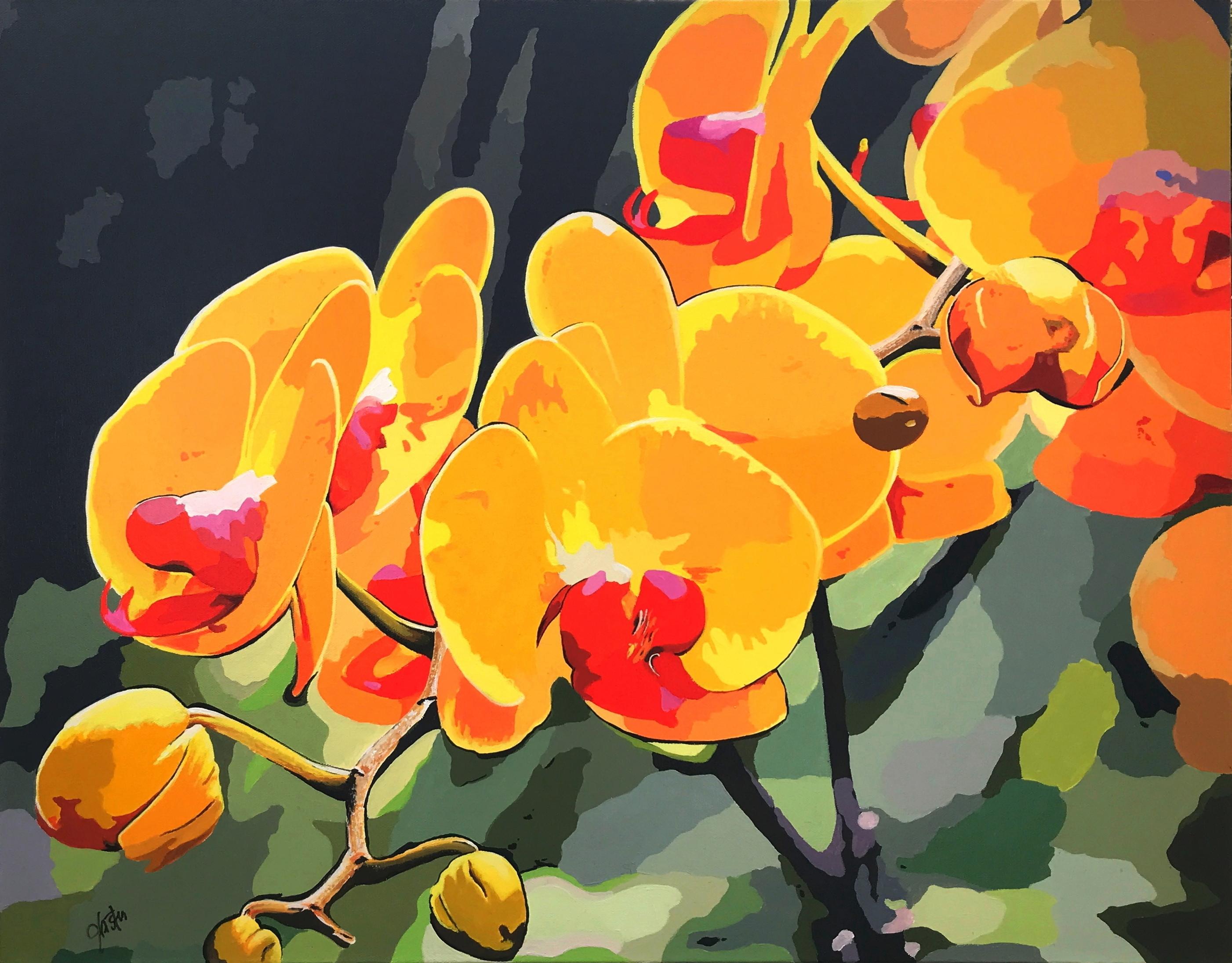 Orchid Delight, Original Painting - Art by John Jaster