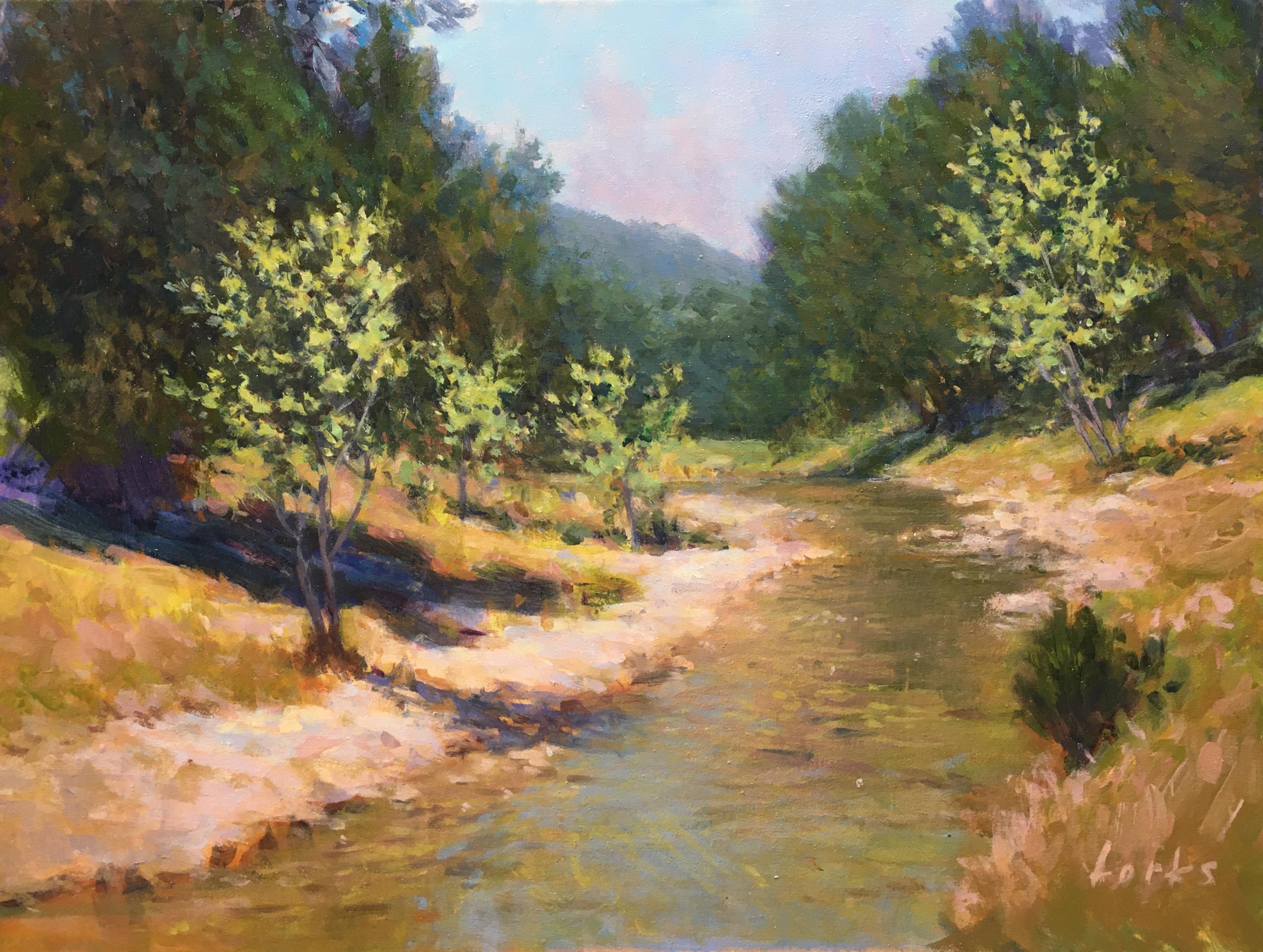 David Forks Landscape Painting - Creek, Original Painting