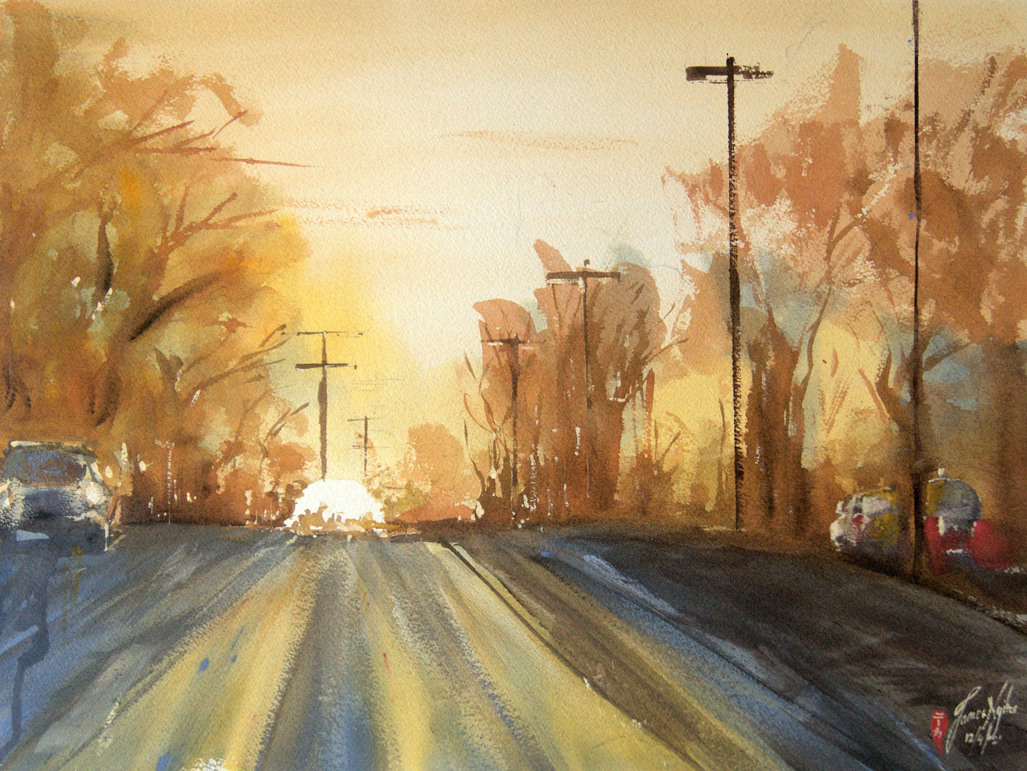 Moment of Dawn, Original Painting - Art by James Nyika