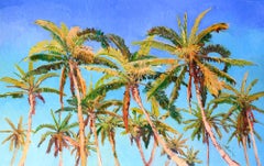 Coconut Palm Trees, Oil Painting