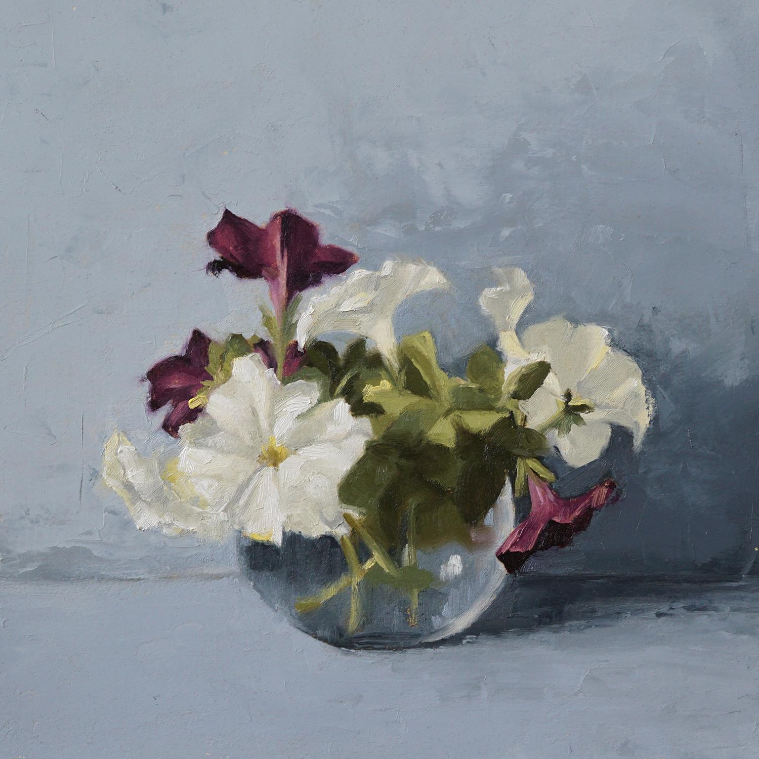 Spring Petunias II, Oil Painting