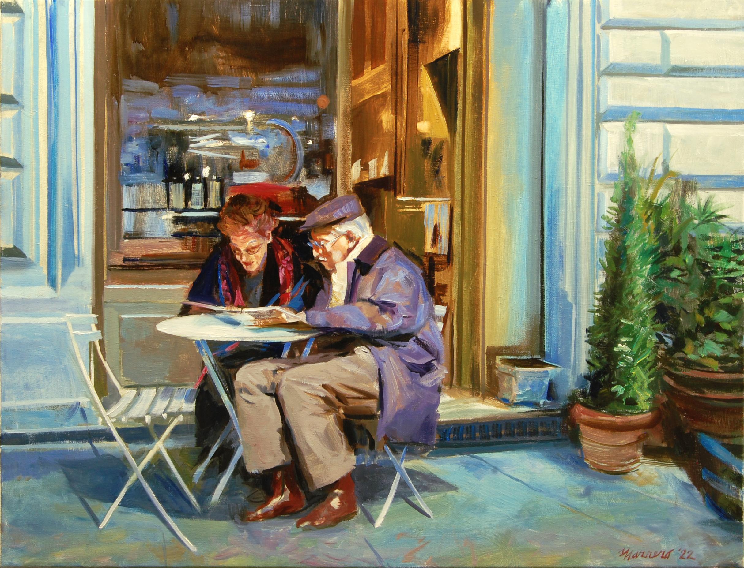 Getting Oriented in Florence, Oil Painting - Art by Onelio Marrero