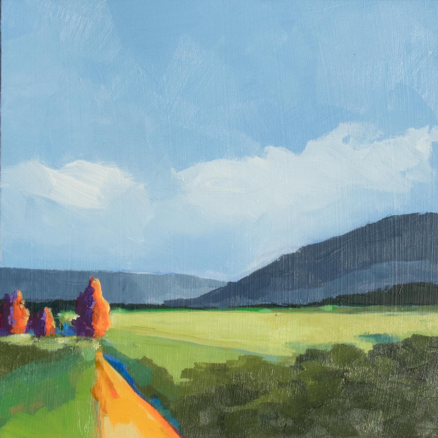 Green Field, Original Painting - Art by Ruth LaGue