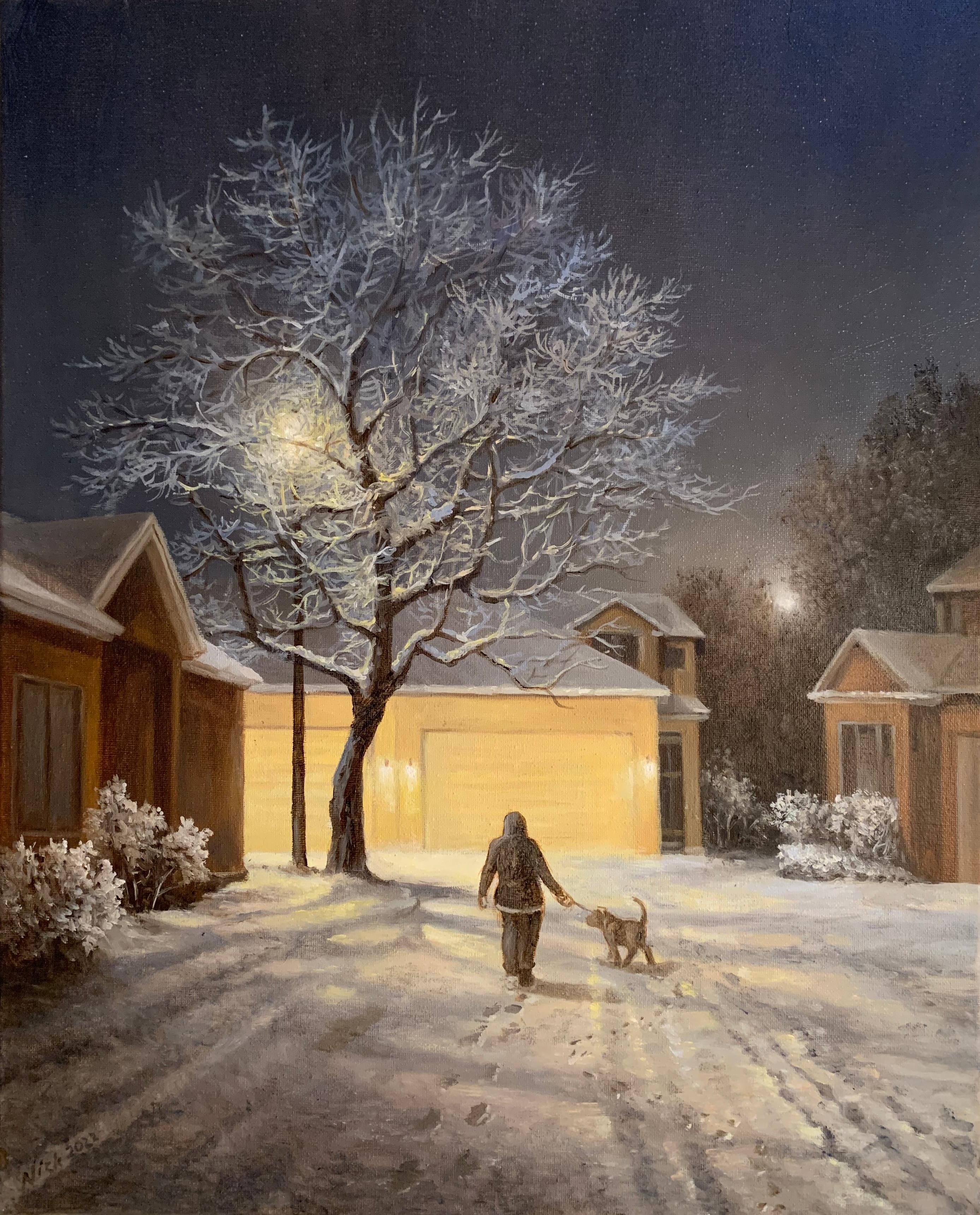 After Snowfall, Oil Painting