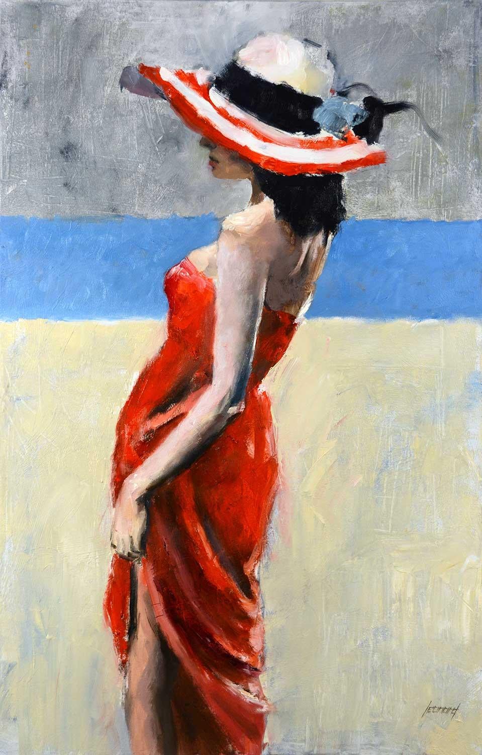 Giorno libero, Pittura a olio - Art di Gary Leonard