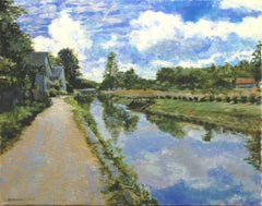 Lambertville Canal, Oil Painting