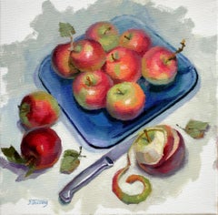 Peinture à l'huile pommes