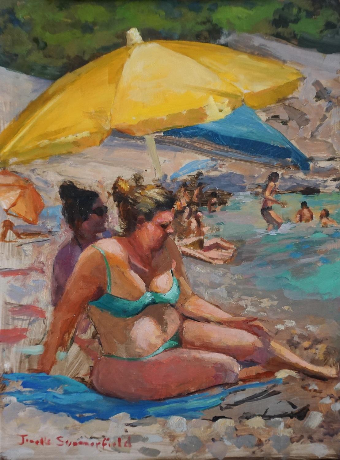 Lounging in Cassis II, Oil Painting - Art by Jonelle Summerfield