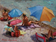 Lounging in Cassis, Oil Painting