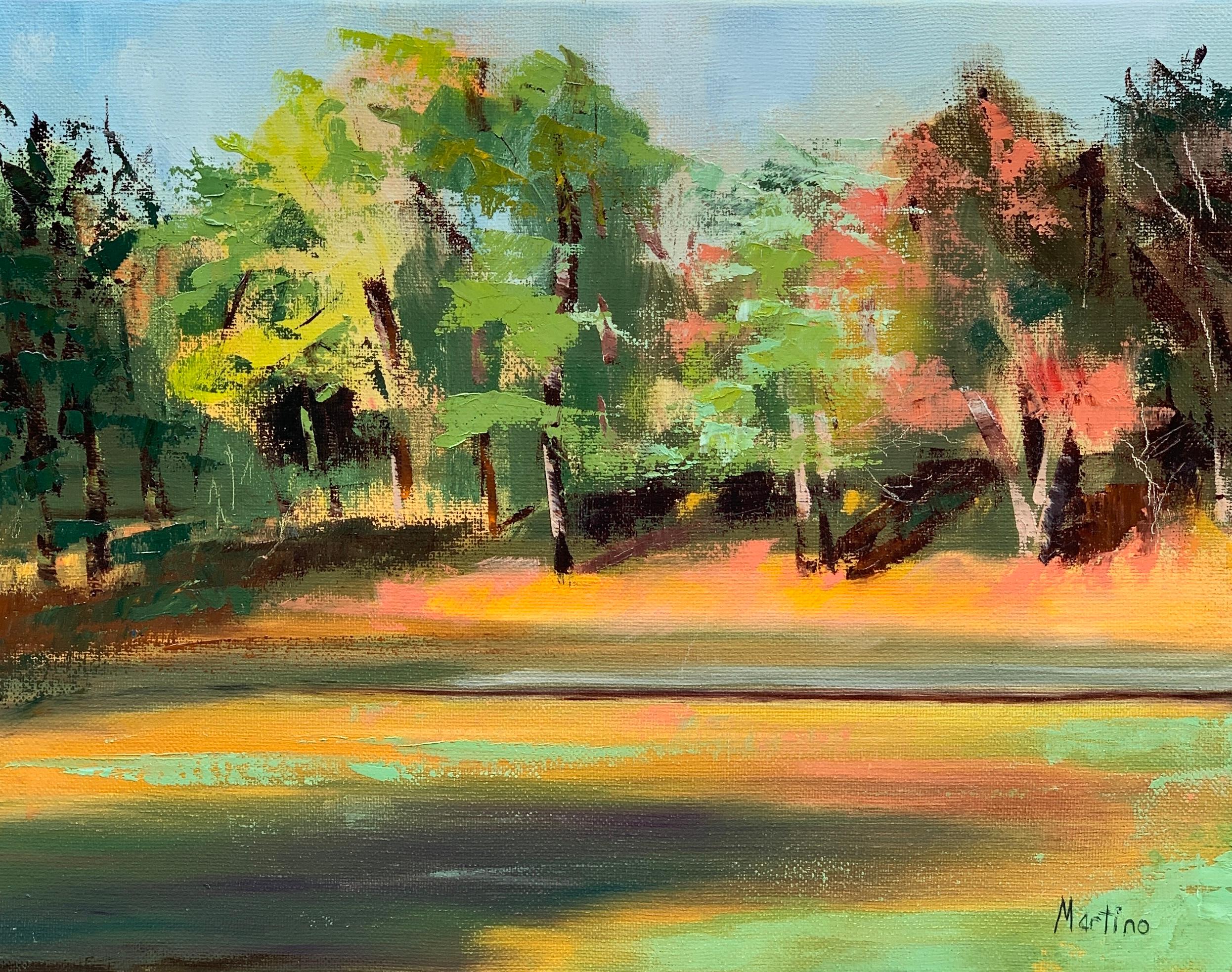 Paula Martino Landscape Painting - Colors of Fall, Oil Painting