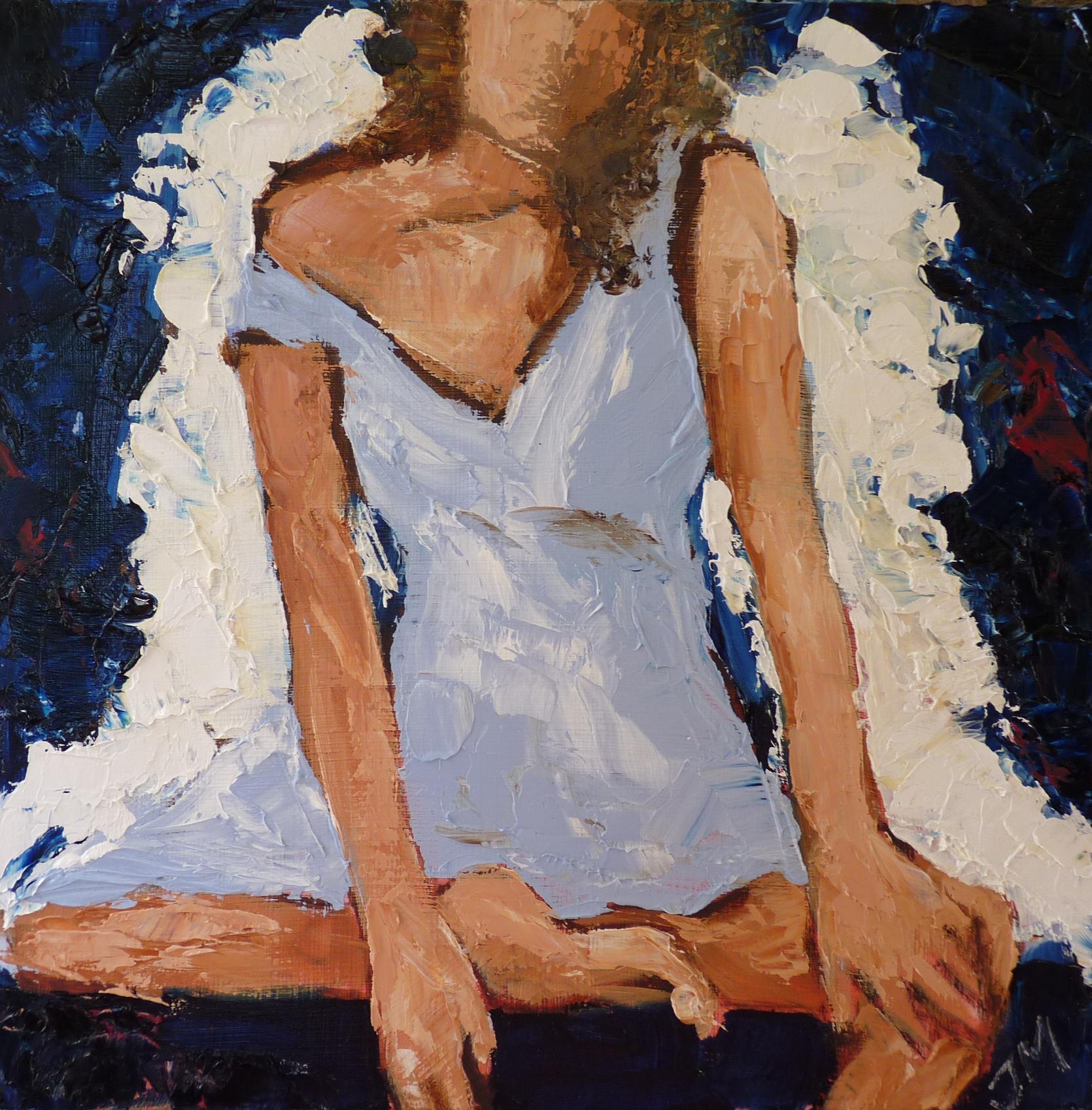 Blue Angel, Oil Painting - Art by Judy Mackey