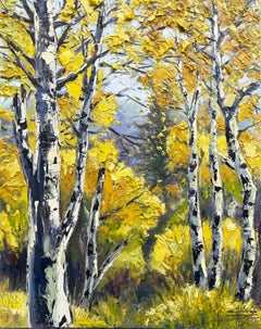 Aspens of Fall, Oil Painting