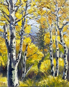 Peinture à l'huile Aspens of Fall (Aspens de l'automne)