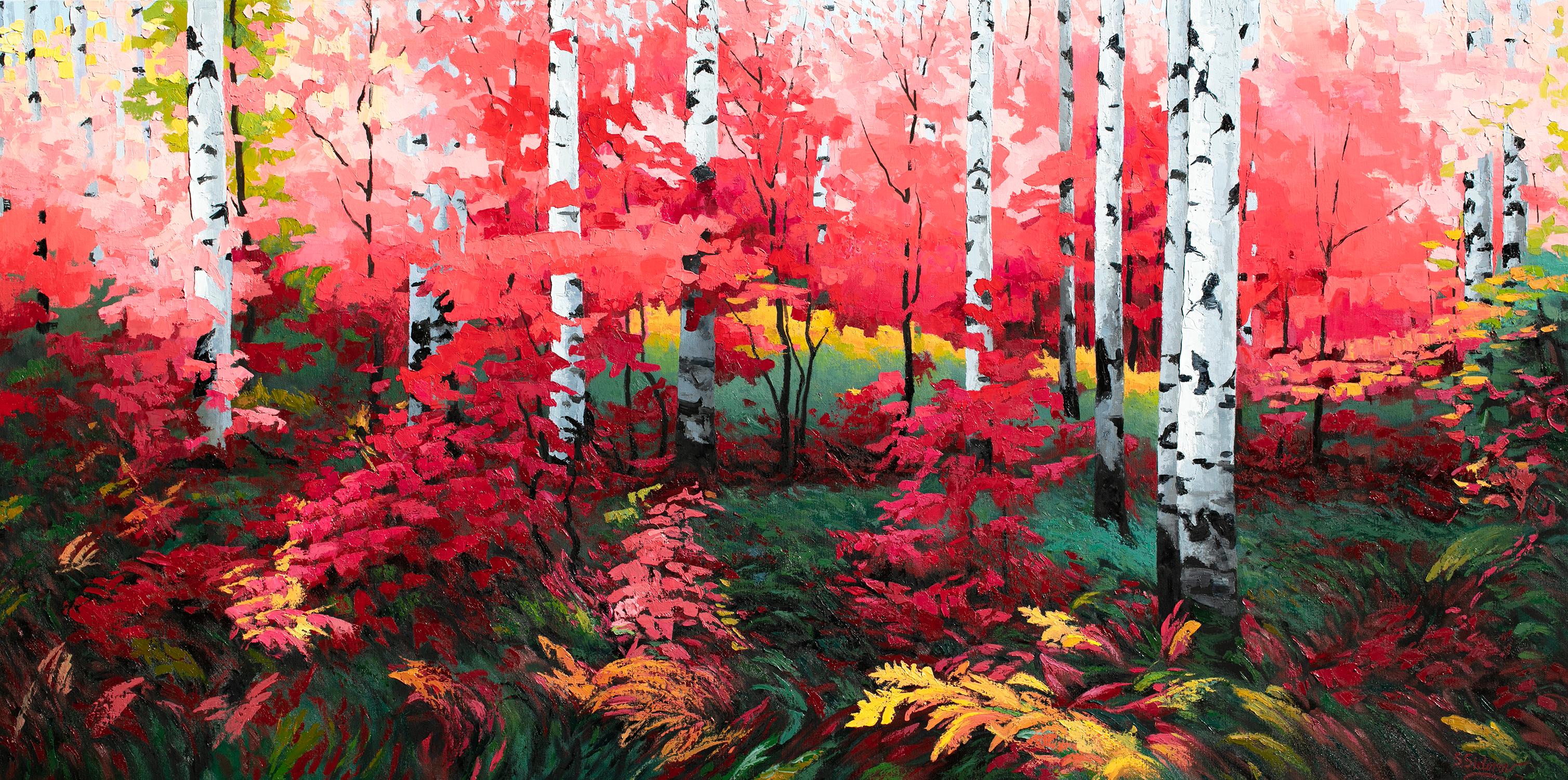 Ruby Red Autumn, Oil Painting