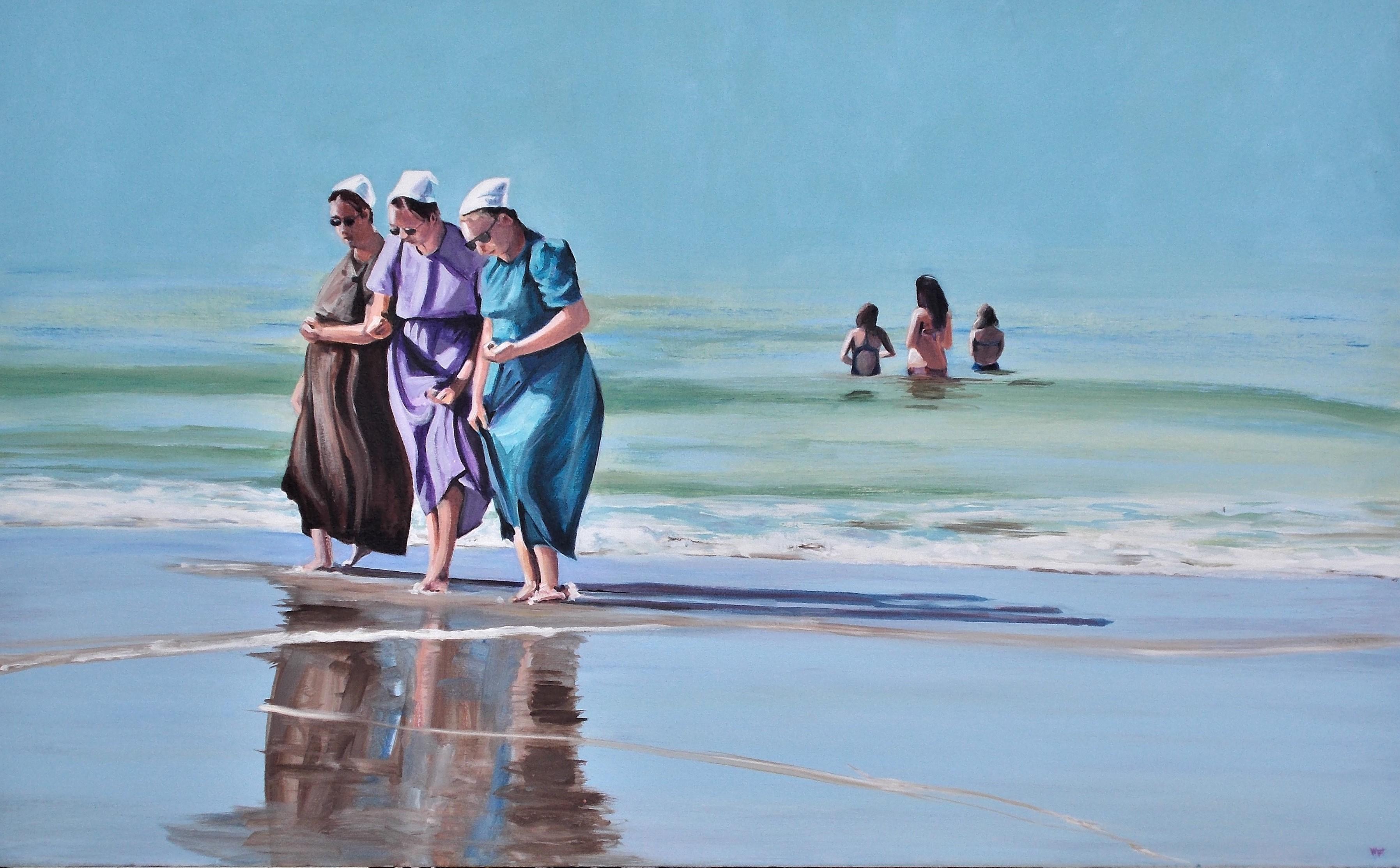 Sea Sisters, Original Painting - Art by Benjamin  Thomas