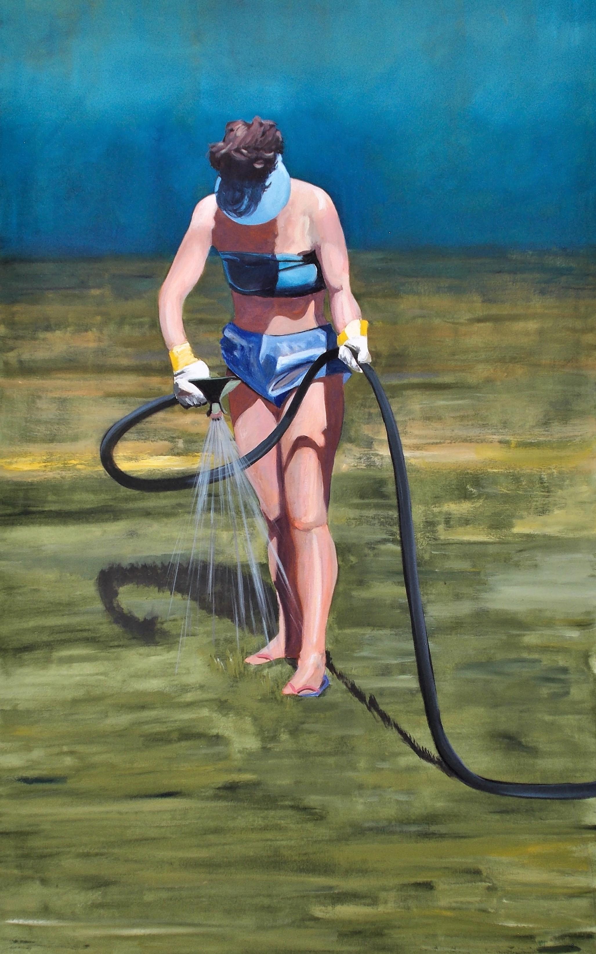 Benjamin  Thomas Figurative Painting - Gaia's Watergirl, Original Painting