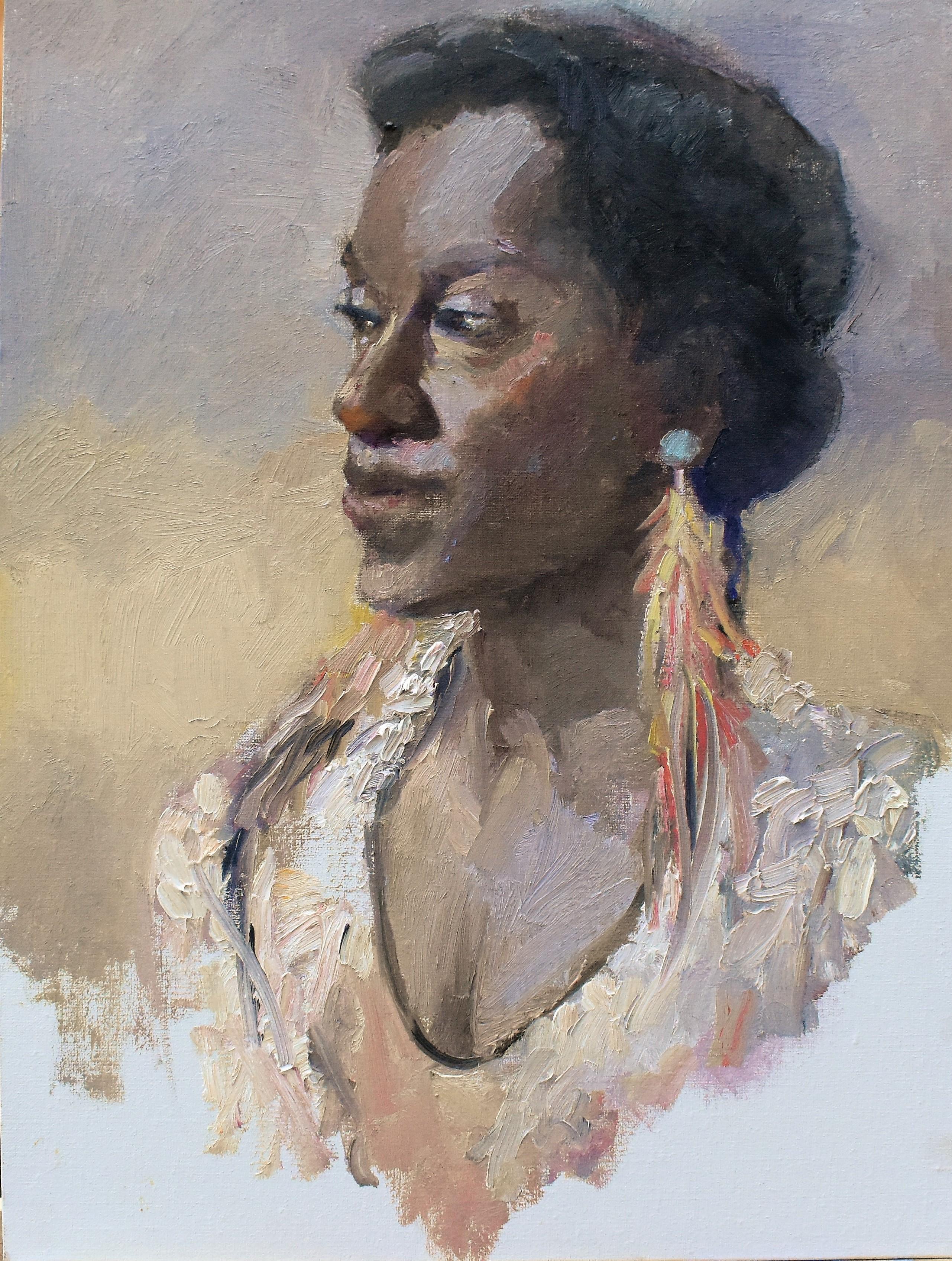 Mary Pratt Figurative Painting - Sade, Oil Painting