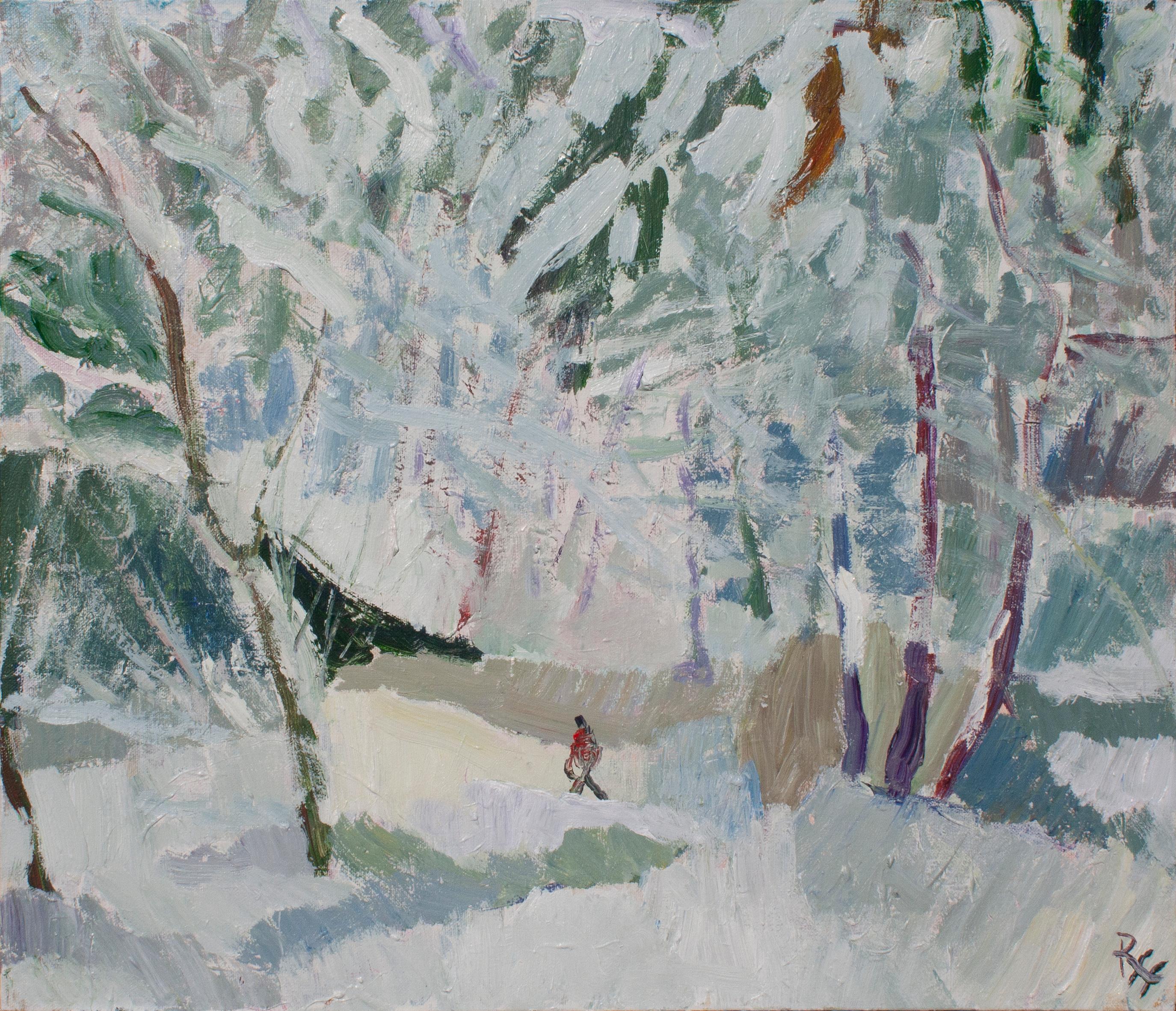 Robert Hofherr Landscape Painting - Winter Thoughts, Original Painting
