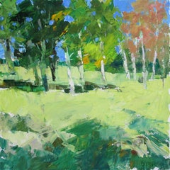 Trees in Sunlight Near Avignon, Original Painting