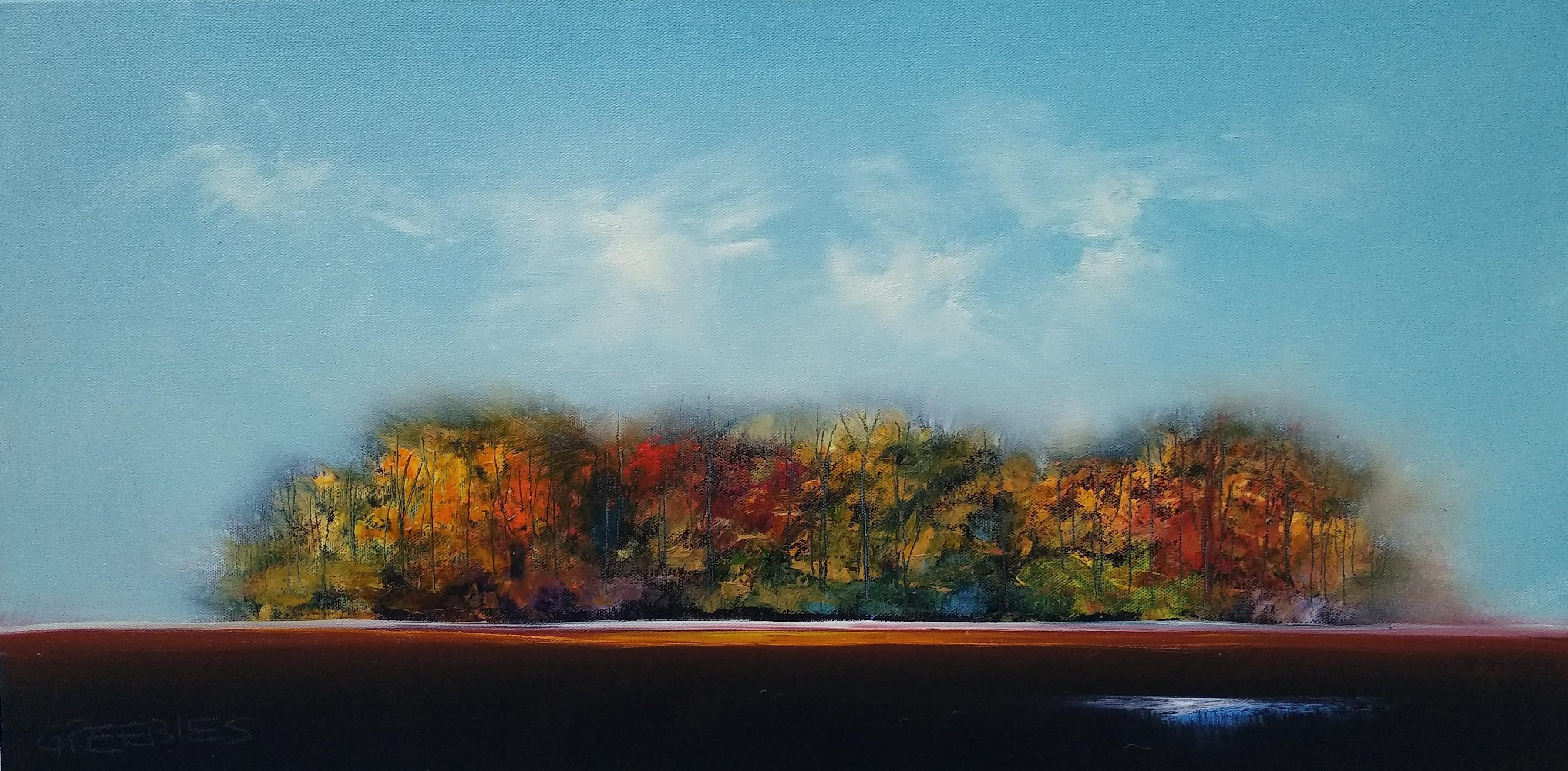 George Peebles Landscape Painting - Autumn's Light, Oil Painting