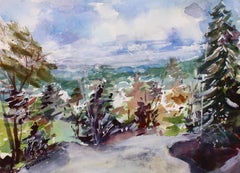 Vue de la montagne Catskill, peinture originale