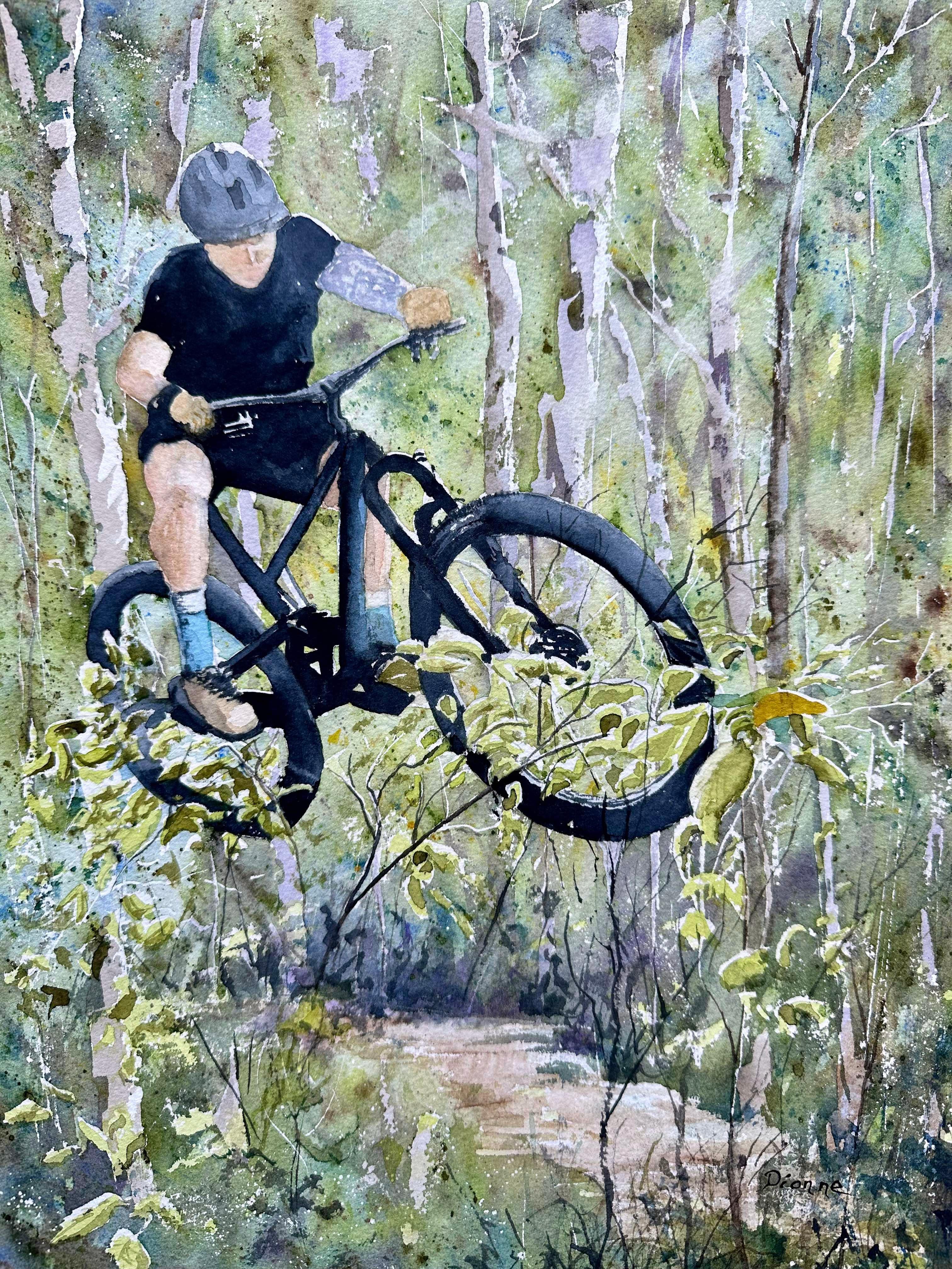 Catching Air, Original Painting - Art by Maurice Dionne