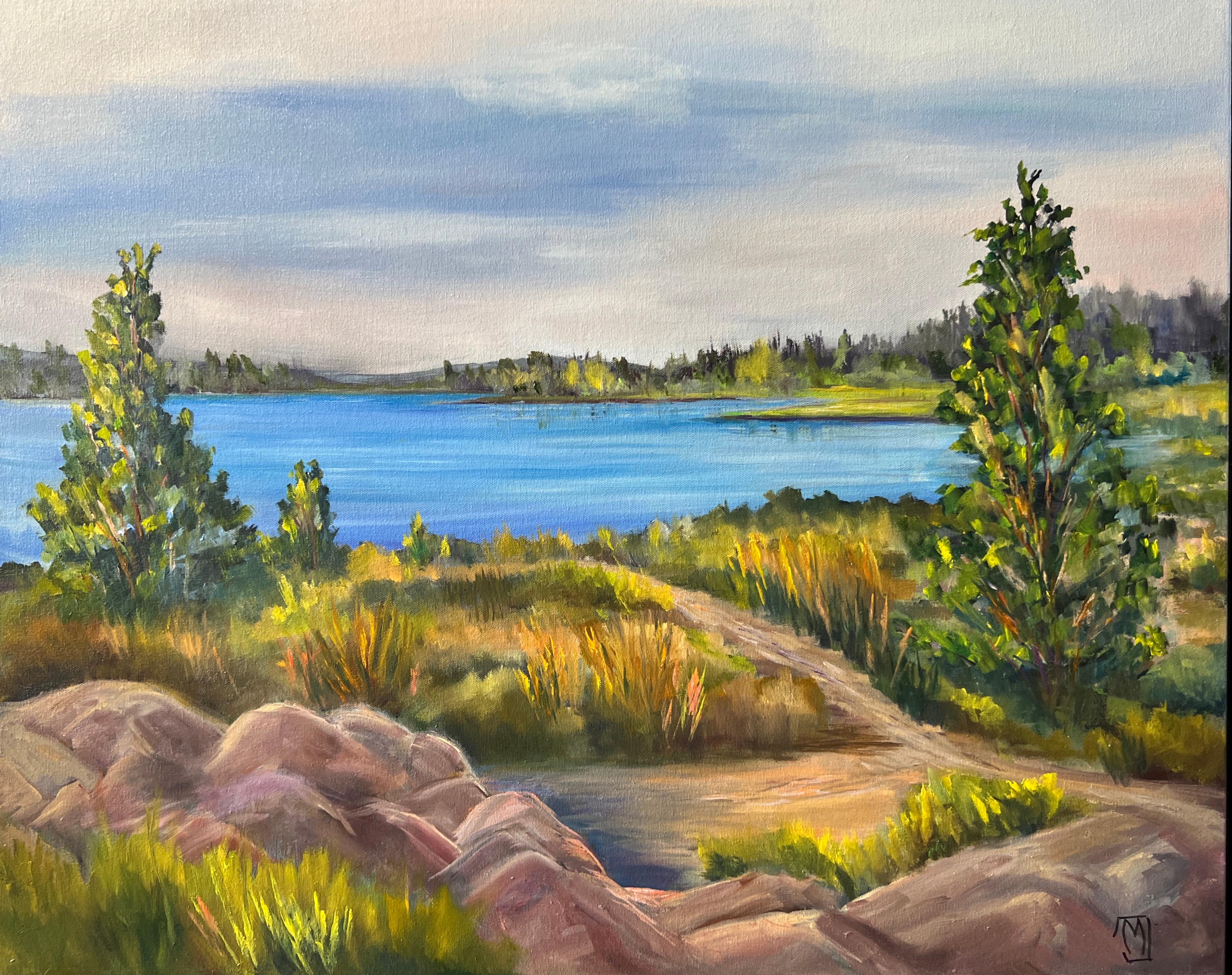 Morrison Landing, Big Bear, Oil Painting - Art by Marilyn Froggatt