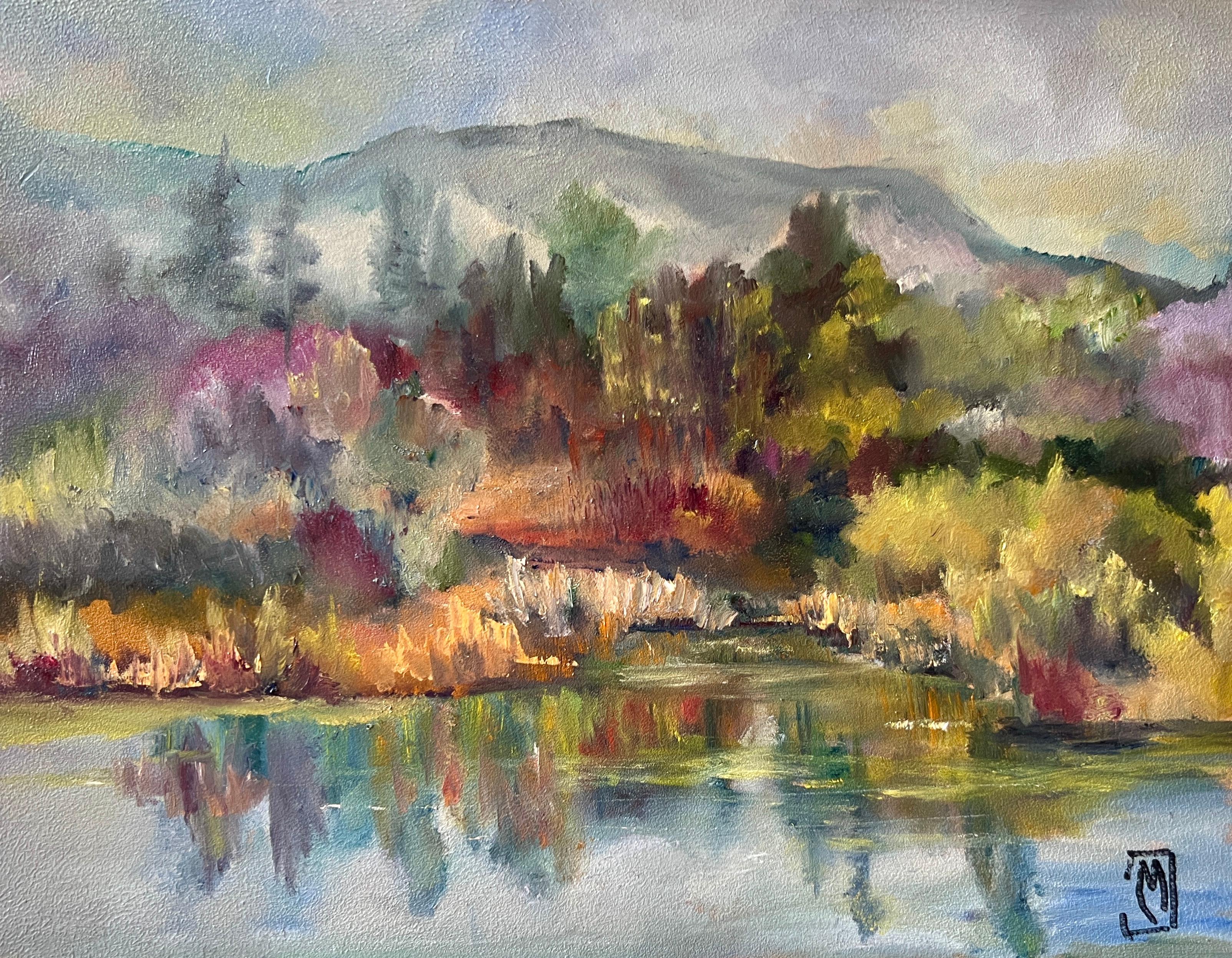 Marilyn Froggatt Landscape Painting – Hunter Creek, Oregon, Ölgemälde