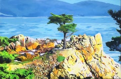 Costal Impressions - The Lone Cypress, Original Painting