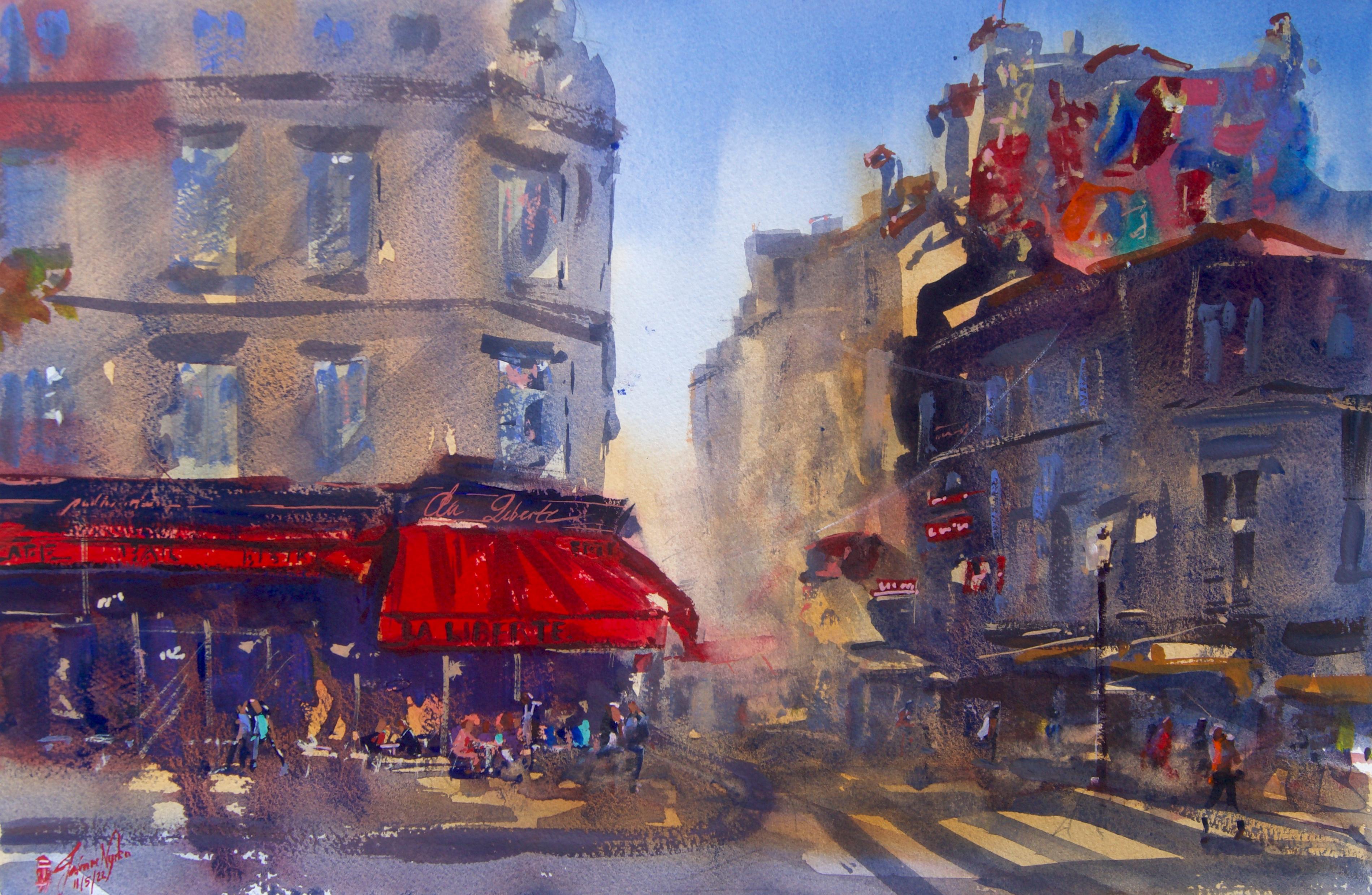 Cafe la Liberte, Original Painting