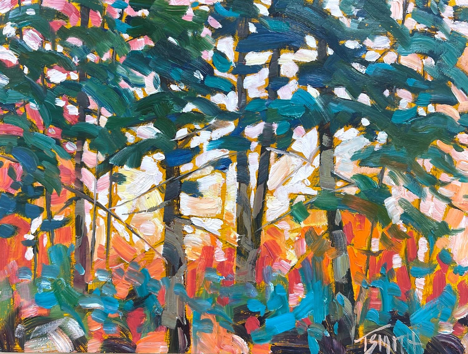 Teresa Smith Landscape Painting - A Walk in the Trees, Oil Painting